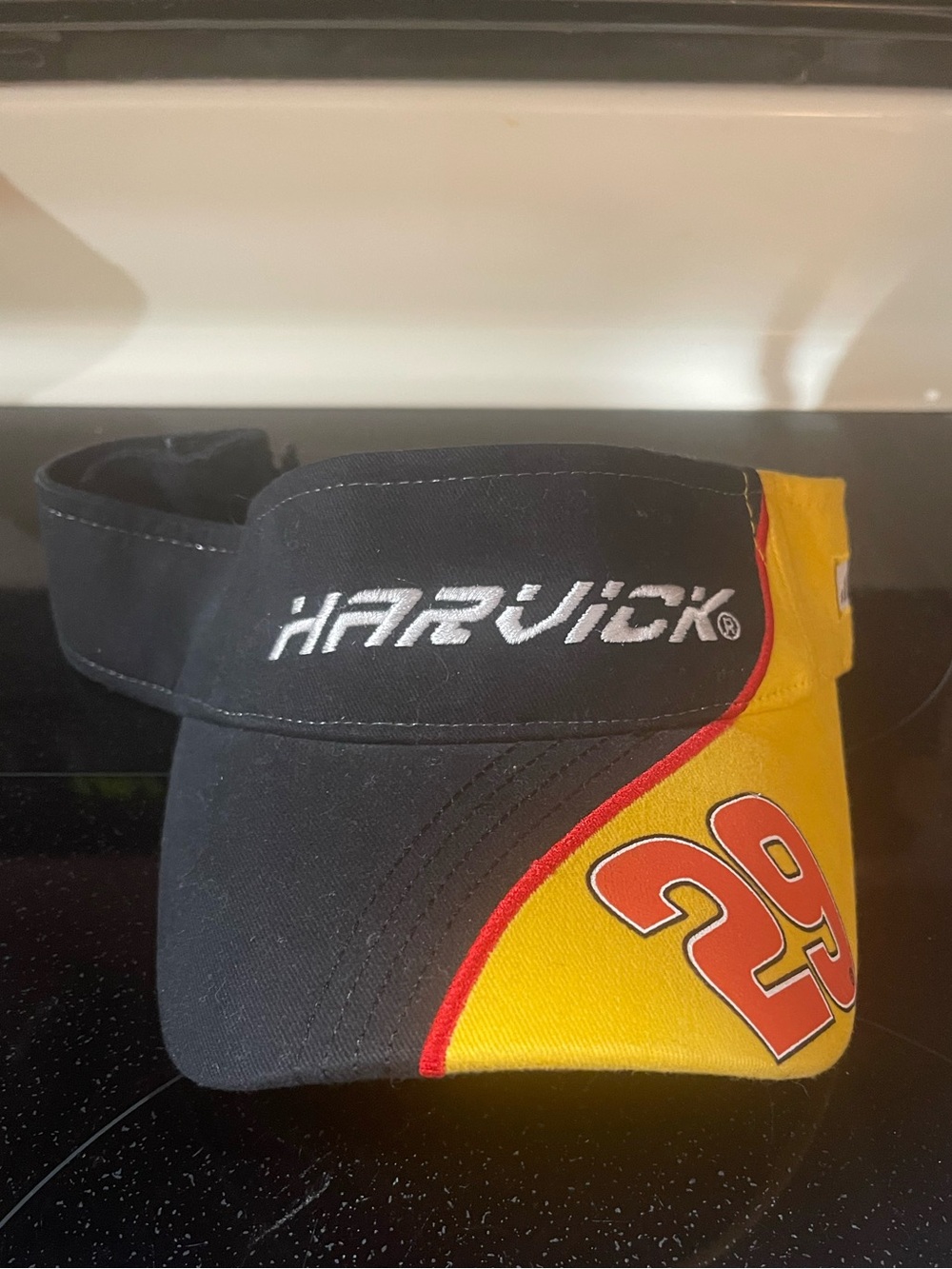 Chase Authentics Kevin Harvick #29 NASCAR Visor Hat OS Black Yellow Red racing